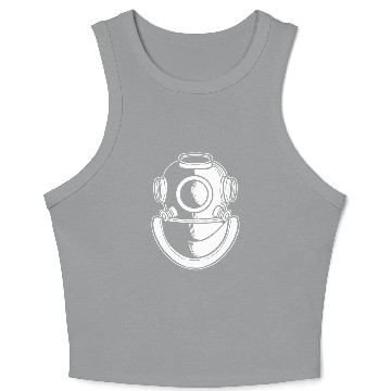 Discover Diving Helmet Lifeguard or Diver Gift Crop Tank Top
