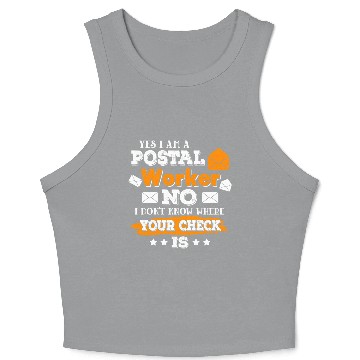 Discover Yes I m A Postal Worker Funny Postman Mail Crop Tank Top
