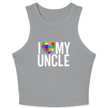 Discover I Love my Uncle Crop Tank Top