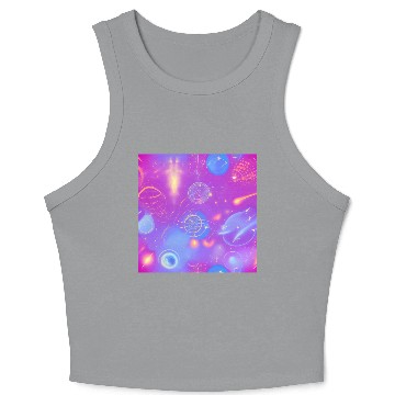 Discover galaxy nebula draw abstract Crop Tank Top