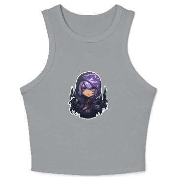 Discover Cartoon Assassin Camouflage Crop Tank Top