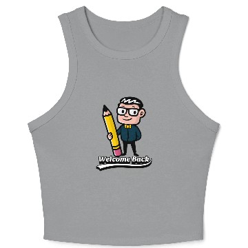 Discover Welcome Back To School Crop Tank Top