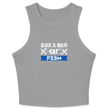 Discover Buy a Man eat Fish Crop Tank Top