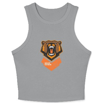 Discover Fierce Modern Bear Down Party Tailgate Sunday Crop Tank Top