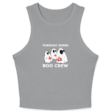 Discover Forensic Nurse Boo Crew Halloween Ghost Crop Tank Top