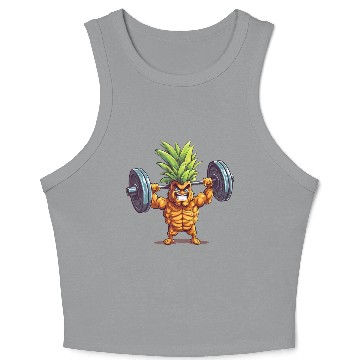 Discover Pineapple with dumbbell Crop Tank Top