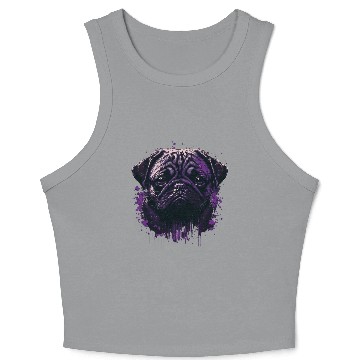 Discover scary Pug Crop Tank Top