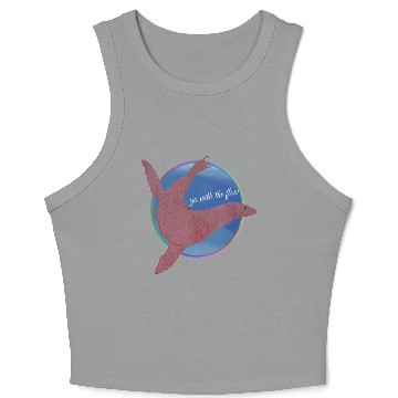 Discover Go With The Flow Sea Lion Rainbow Circle Crop Tank Top