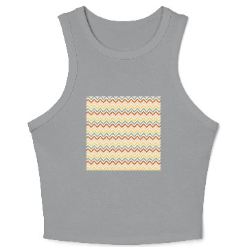Discover Retro Colorful Chevron Pattern Crop Tank Top