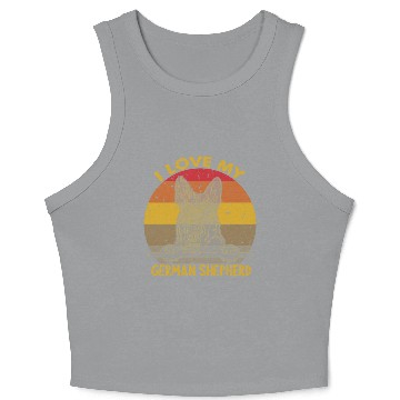 Discover I Love My German Shepherd Crop Tank Top
