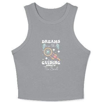 Discover Dream Catcher Feather Sleeper Love Crop Tank Top