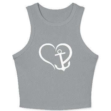 Discover Preppy Nautical Anchor For Sailors Boaters Crop Tank Top
