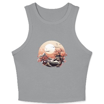 Discover Serenity in Sakura Crop Tank Top
