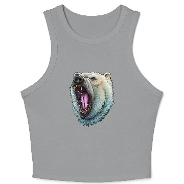 Discover Angry Polar Bear Crop Tank Top