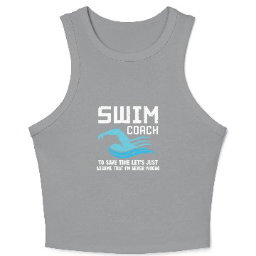 Discover Swim Teacher Swimming Coach Crop Tank Top