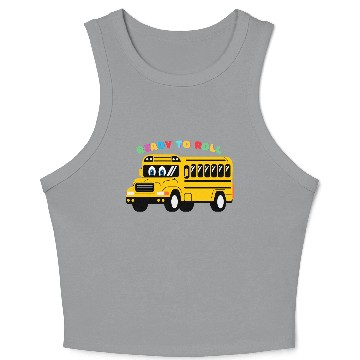 Discover Ready to Roll School Bus Crop Tank Top