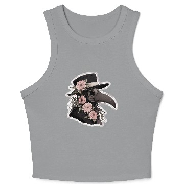 Discover Cute Floral Plague Doctor Crop Tank Top
