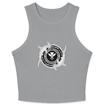 Discover Kanaka Maoli Hammerhead Shark Crop Tank Top