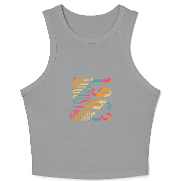 Discover august 1963 Anniversary august 1963 august Crop Tank Top