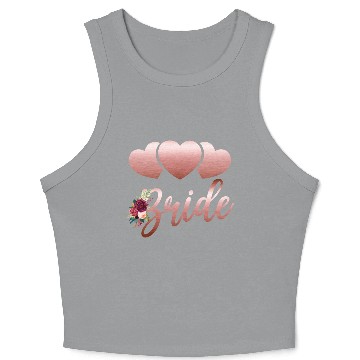 Discover Bride Bridal Wedding Bachelorette Party Crop Tank Top