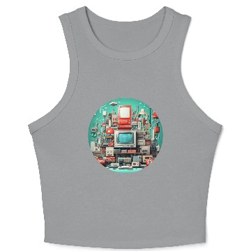 Discover Retro Gaming Magic: Unleash the 8-Bit Nostalgia! Crop Tank Top