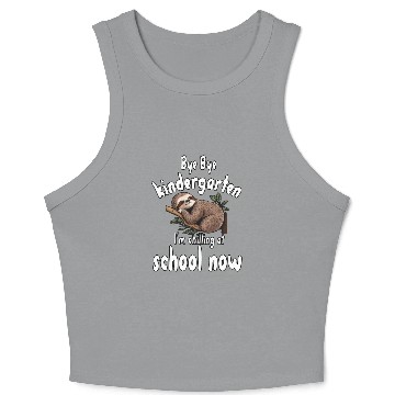 Discover School kid, first grade, chill at school Crop Tank Top