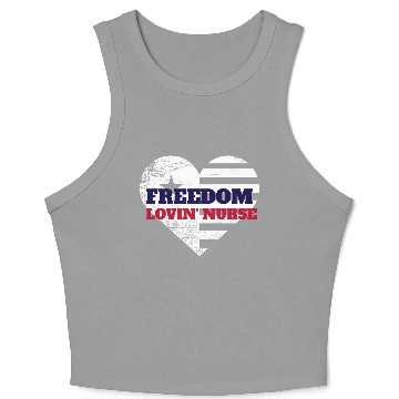 Discover Freedom Lovin' Nurse Crop Tank Top