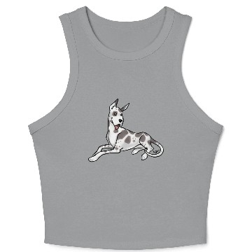 Discover Dog Great Dane Harlequin Crop Tank Top
