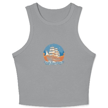 Discover Columbus Day 1492 Crop Tank Top