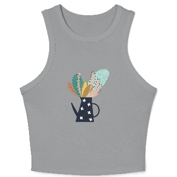 Discover Botanical Coffee Pot Number Three Crop Tank Top
