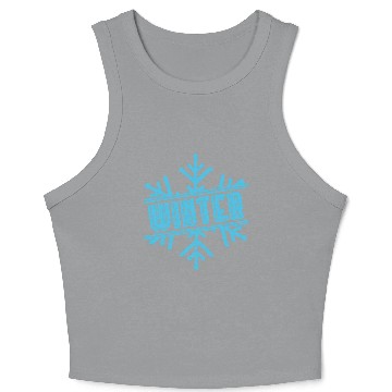 Discover Winter Snowflakes Crop Tank Top