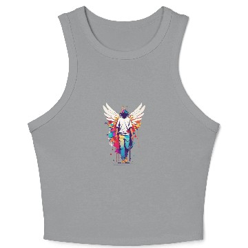 Discover Angel with no face Crop Tank Top