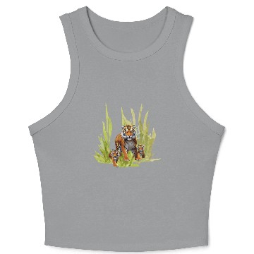 Discover Wildlife Endangered Tiger Cubs Crop Tank Top