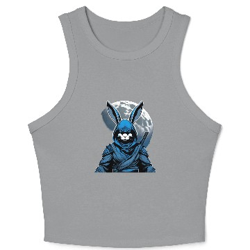 Discover Moonshadow Rabbit Ninja: Lunar Elegance Unleashed Crop Tank Top