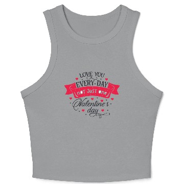 Discover Funny Crop Tank Top - I LOVE YOU