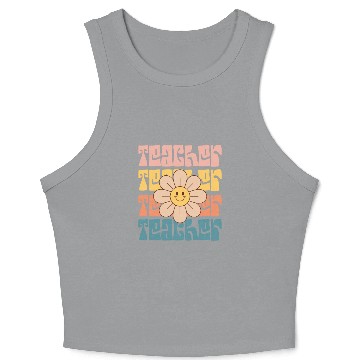 Discover Teacher Daisy Colorful Crop Tank Top