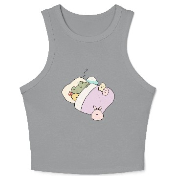 Discover Sleepy Frog With Friends Crop Tank Top