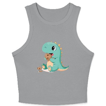 Discover Little dinosaur, big cookie Crop Tank Top