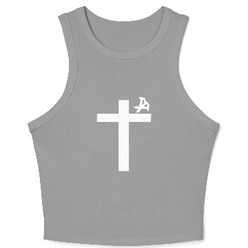 Discover Christian Cross Design Crop Tank Top
