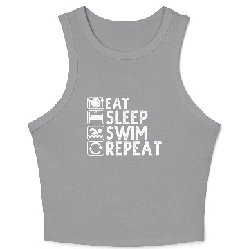 Discover Eat Sleep Swim Repeat Crop Tank Top