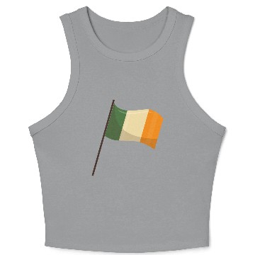 Discover Saint Patricks Day Ireland Flag Crop Tank Top