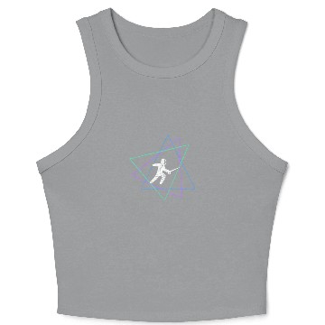 Discover Geometric Fencing Duel Crop Tank Top