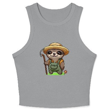Discover Cozy gardener sloth Crop Tank Top