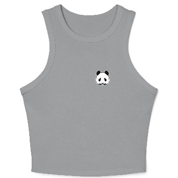 Discover Panda Logo Emblem Panda Bear Friend Giant Panda Crop Tank Top