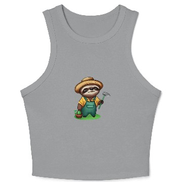 Discover Cozy gardener sloth Crop Tank Top