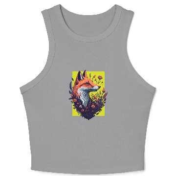 Discover FLOWER FOX YELLOW Crop Tank Top