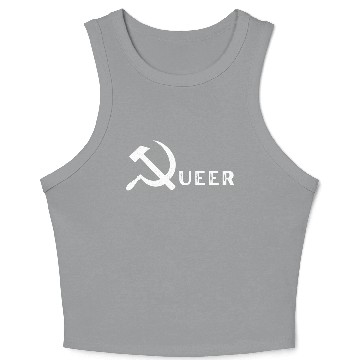 Discover Queer Communist Hammer And Sickle Crop Tank Top
