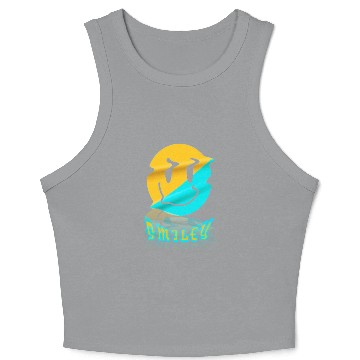 Discover Smile Face Crop Tank Top