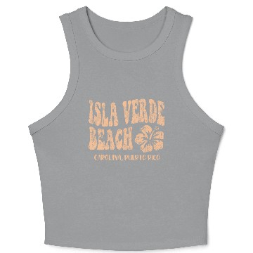 Discover Isla Verde beach Carolina Puerto Rico Crop Tank Top
