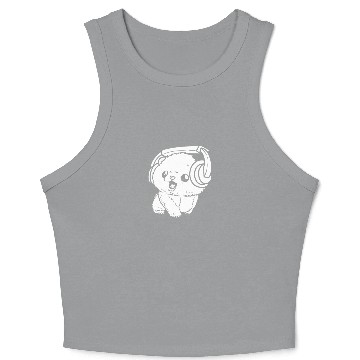 Discover K Pop Headphones Crop Tank Top
